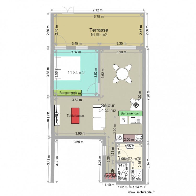 rdc jardin . Plan de 0 pièce et 0 m2