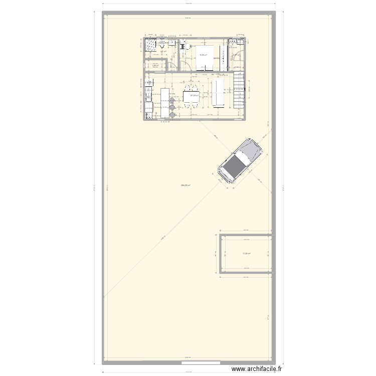 maison plage. Plan de 11 pièces et 419 m2