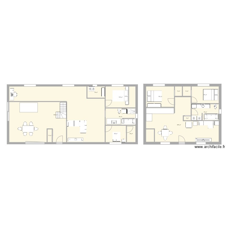 maisonplan 2. Plan de 14 pièces et 170 m2