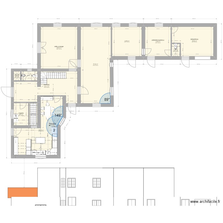 PROJET 3. Plan de 27 pièces et 377 m2