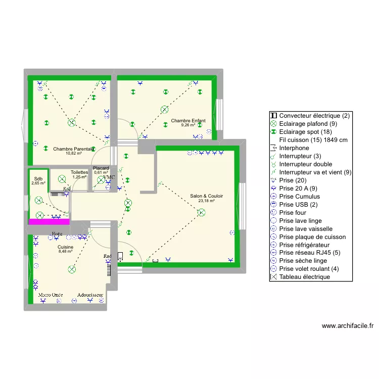 Appartement 9. Plan de 