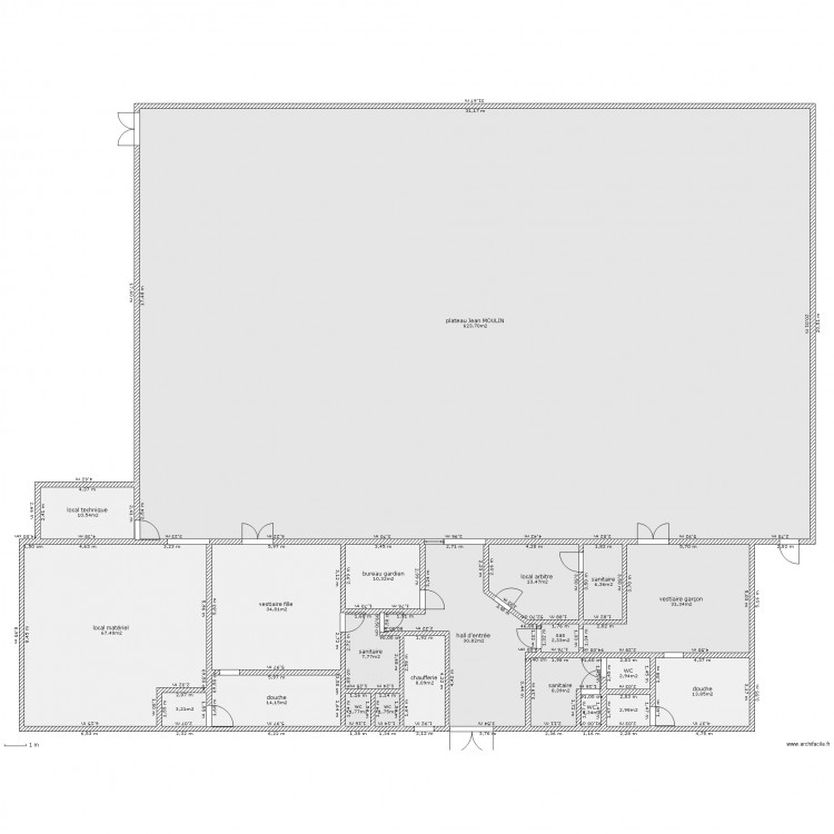 Gymnase Jean Moulin. Plan de 0 pièce et 0 m2