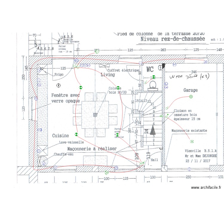 Dejonghe logement 3 RdC Eclairage. Plan de 0 pièce et 0 m2