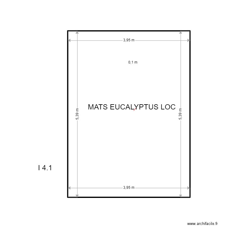 I 4. Plan de 1 pièce et 21 m2