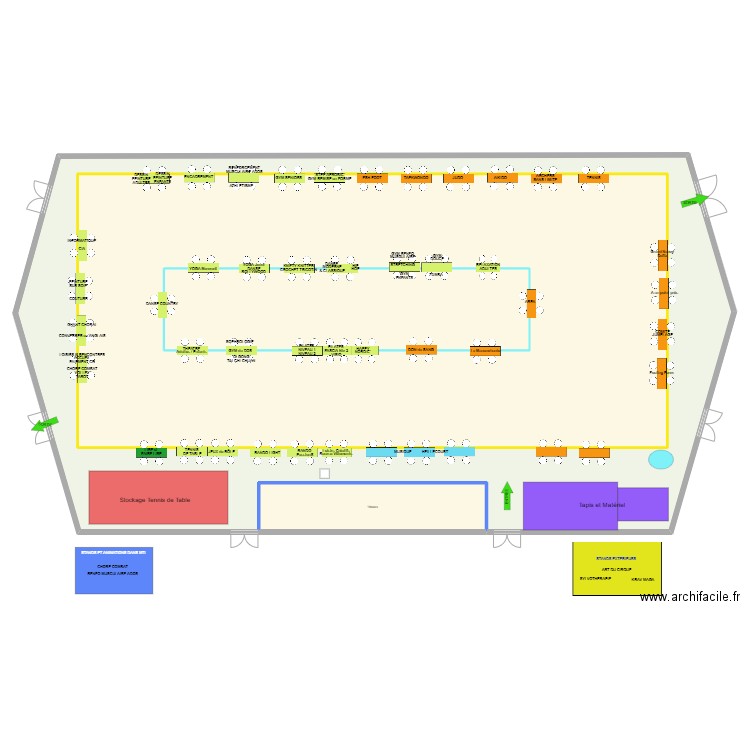 2023 COSEC Plan tables Fête Associations V5. Plan de 4 pièces et 1816 m2