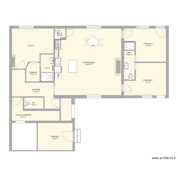 MAISON GENAY V2. Plan de 0 pièce et 0 m2