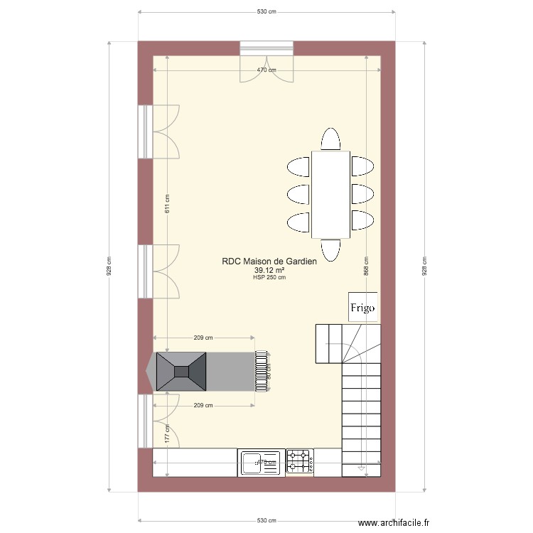 RDC Maison Gardien Bellanderie. Plan de 0 pièce et 0 m2