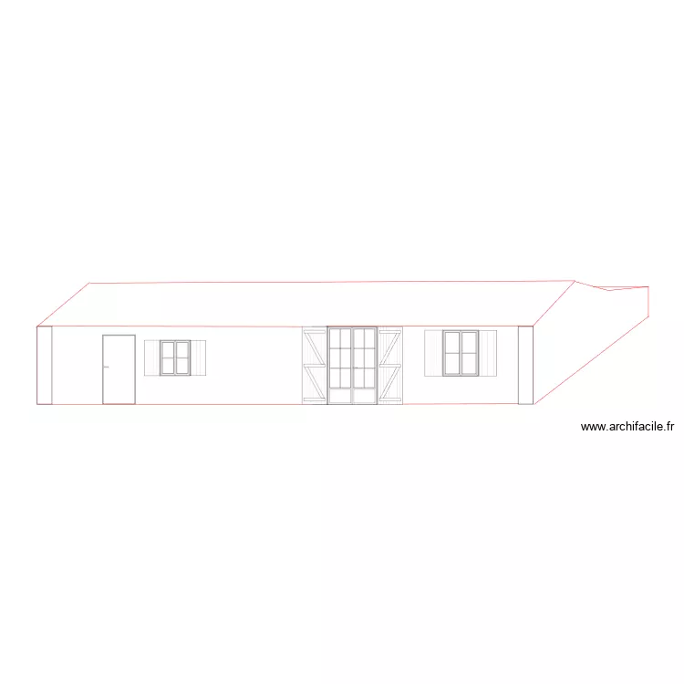 Fa&ccedil;ade ouest. Plan de 