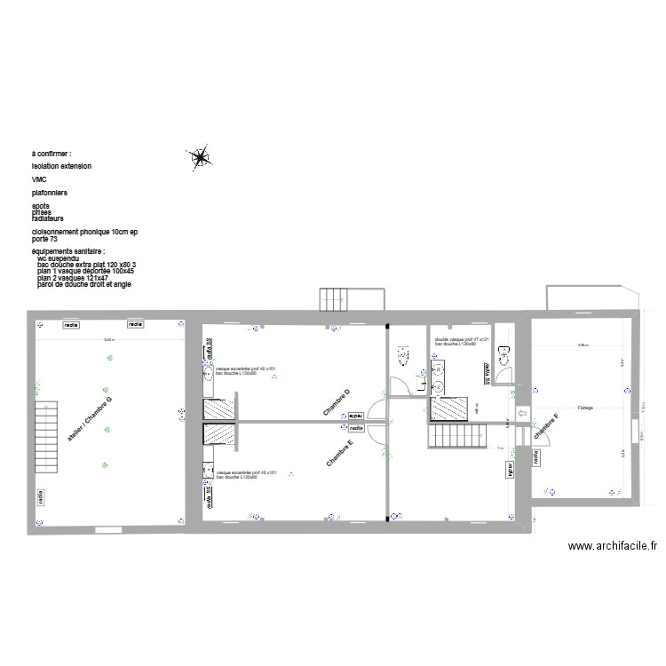 Brigneau éme ét. Plan de 1 pièce et 4 m2