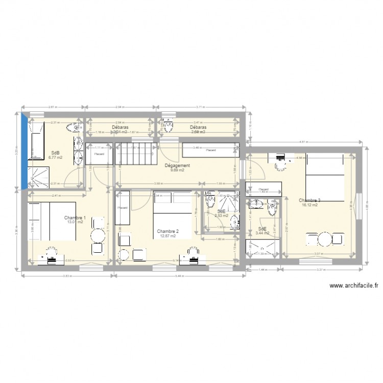 NevezEtage1amenageNew. Plan de 0 pièce et 0 m2