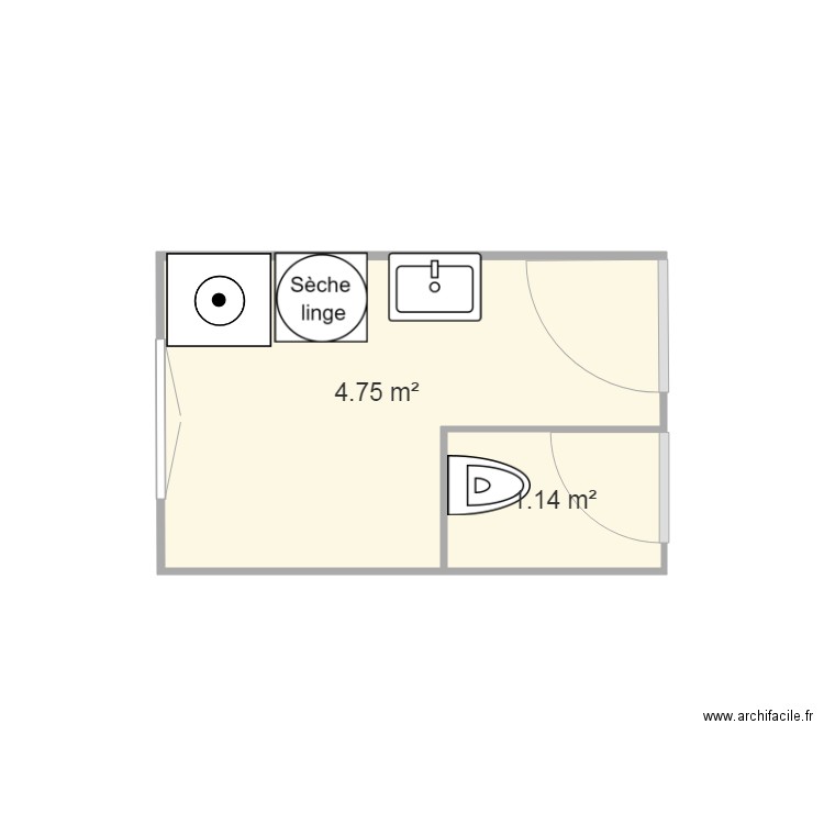 salle de bain . Plan de 0 pièce et 0 m2