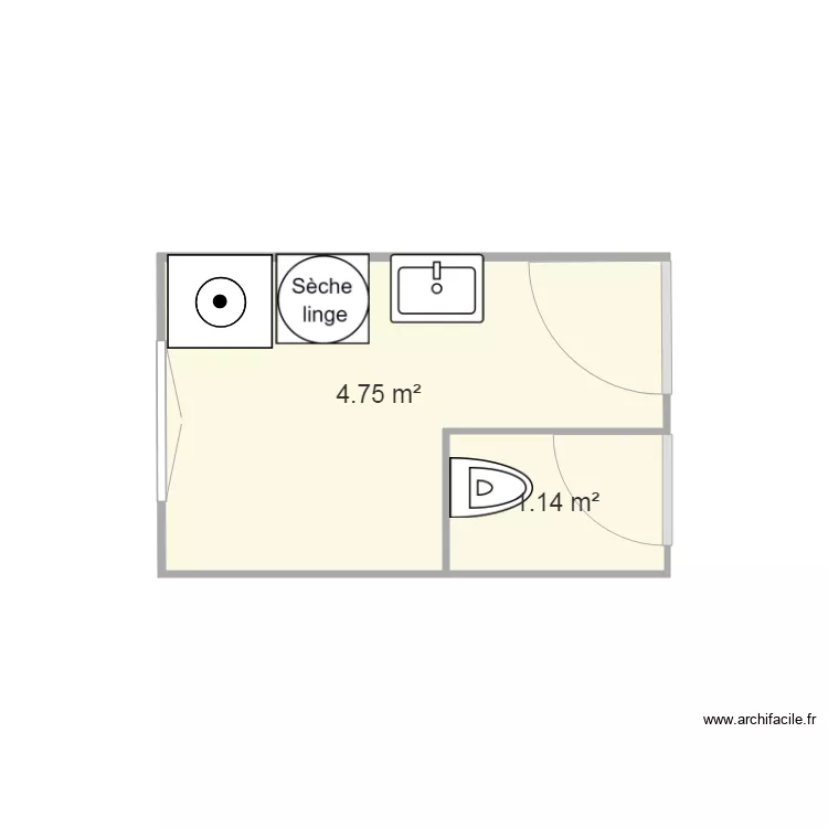 salle de bain . Plan de 