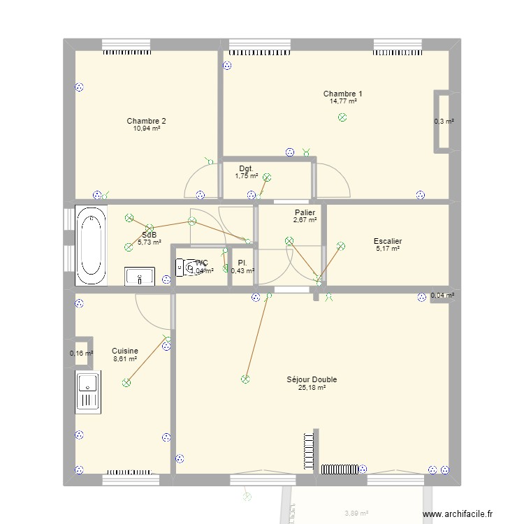 Maison Colombes Elec. Plan de 0 pièce et 0 m2