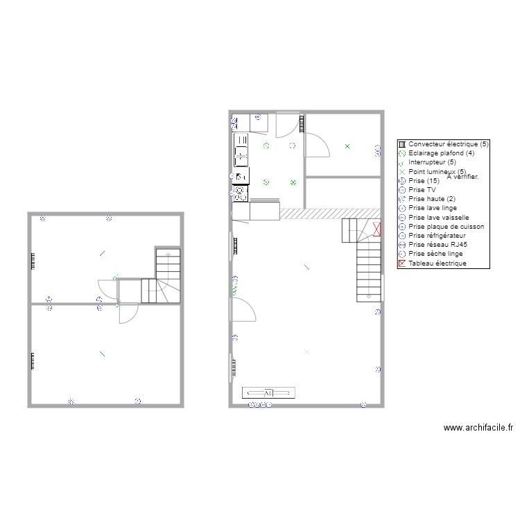 GATINEAU. Plan de 4 pièces et 78 m2