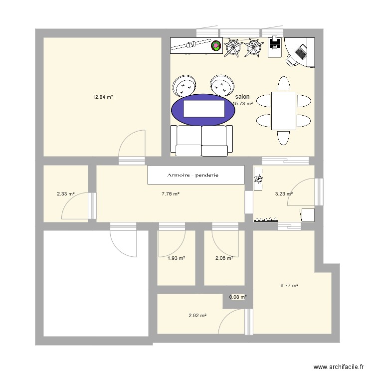 appartement. Plan de 0 pièce et 0 m2