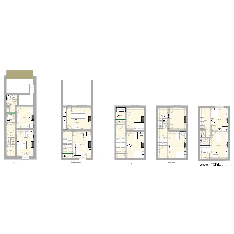 Av Albert New. Plan de 29 pièces et 254 m2