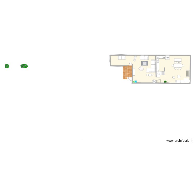 maison. Plan de 1 pièce et 86 m2