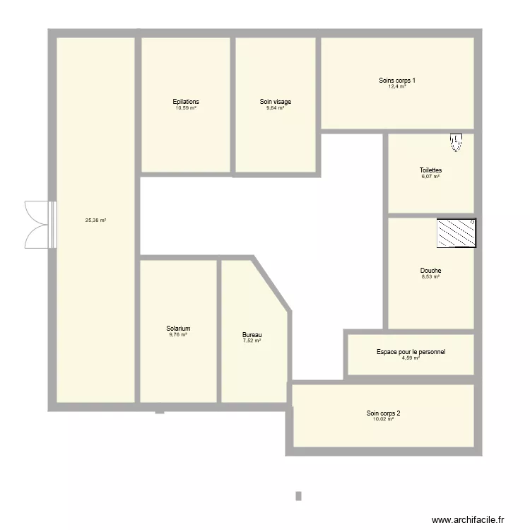 Institut perle de beauté. Plan de Institut perle de beauté. Plan de