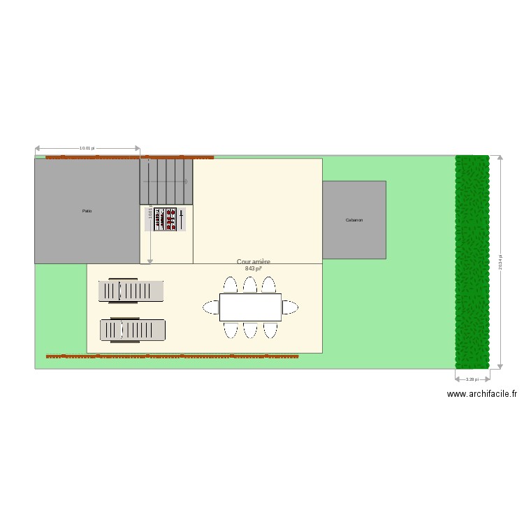 Terrasse 2018 option 1. Plan de 0 pièce et 0 m2