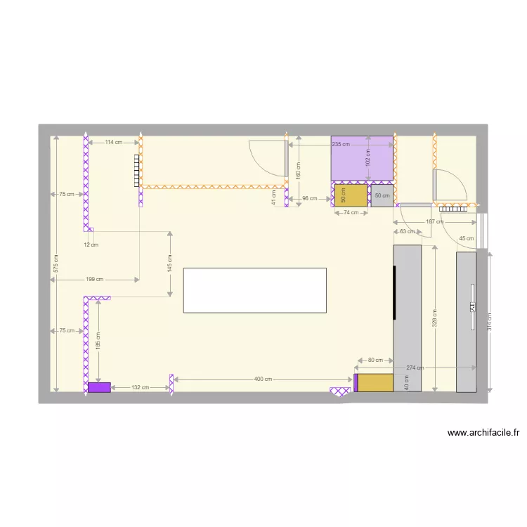 magasin fenetre caisse fond. Plan de 