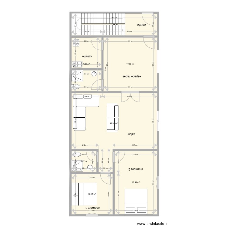 annexe renversée. Plan de 0 pièce et 0 m2
