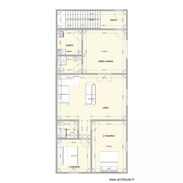 annexe renvers&eacute;e. Plan de 