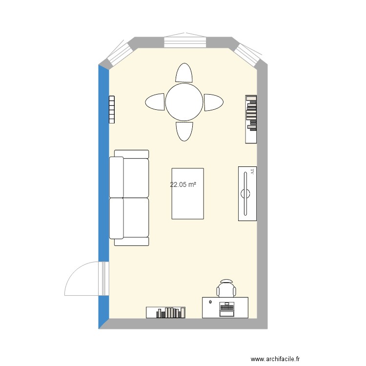 Salon Réaménagement. Plan de 0 pièce et 0 m2