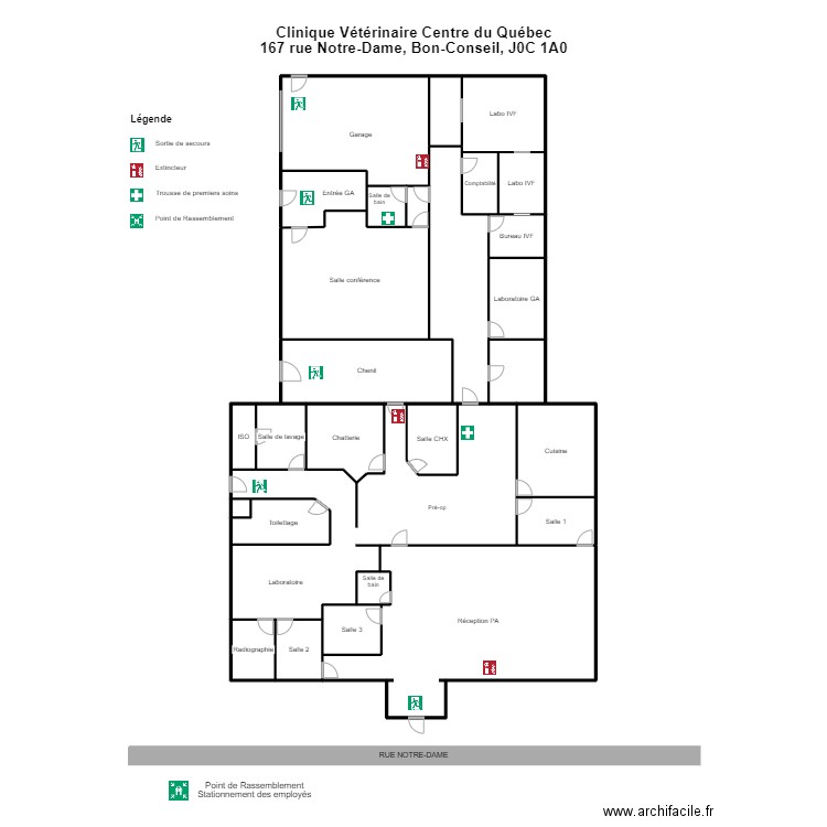 Clinique 1. Plan de 0 pièce et 0 m2