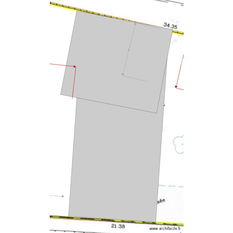 impl 2 lots. Plan de 0 pièce et 0 m2