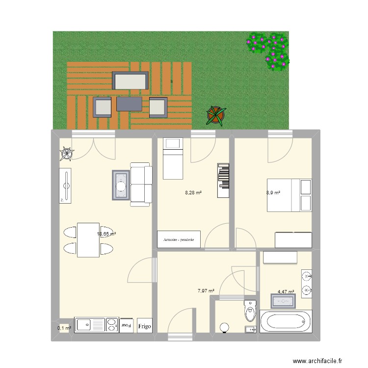 plan 2D. Plan de 0 pièce et 0 m2