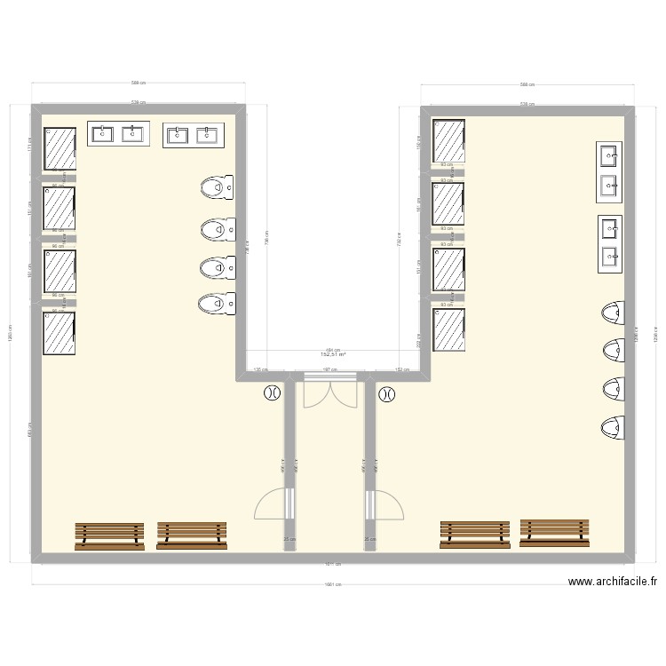 toilette florian22023. Plan de 1 pièce et 153 m2