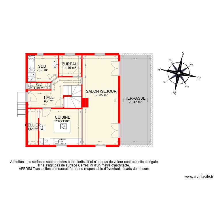 BI 7541 RDC. Plan de 0 pièce et 0 m2