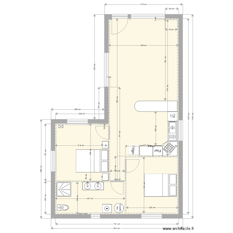 nina. Plan de 0 pièce et 0 m2