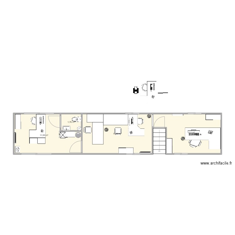 bascule. Plan de 0 pièce et 0 m2