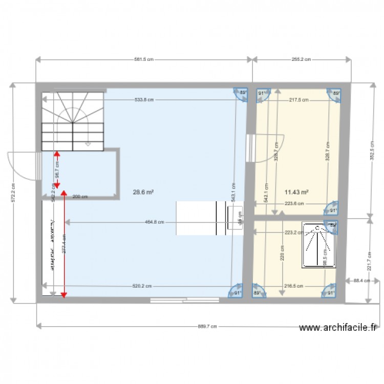 chambre titi . Plan de 0 pièce et 0 m2