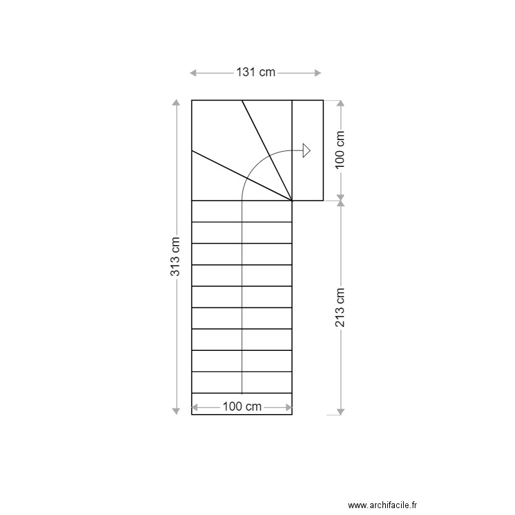 escalier. Plan de 0 pièce et 0 m2