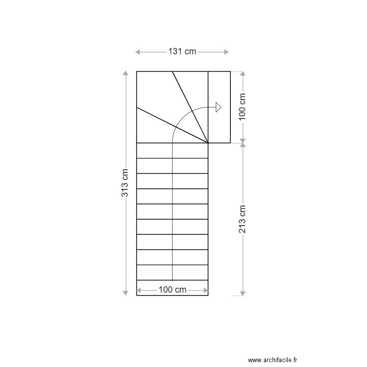 escalier. Plan de 0 pièce et 0 m2