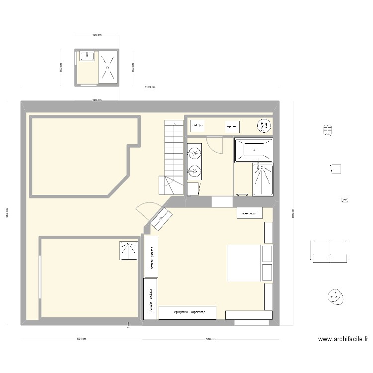 Appart Gavelière new RDJ new sdb 17 avril 4. Plan de 8 pièces et 231 m2