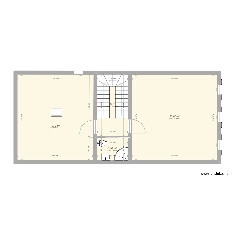 plan 2eme étage villa bouleau. Plan de 4 pièces et 69 m2
