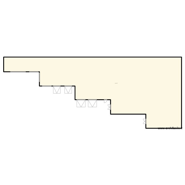 garage . Plan de 1 pièce et 594 m2