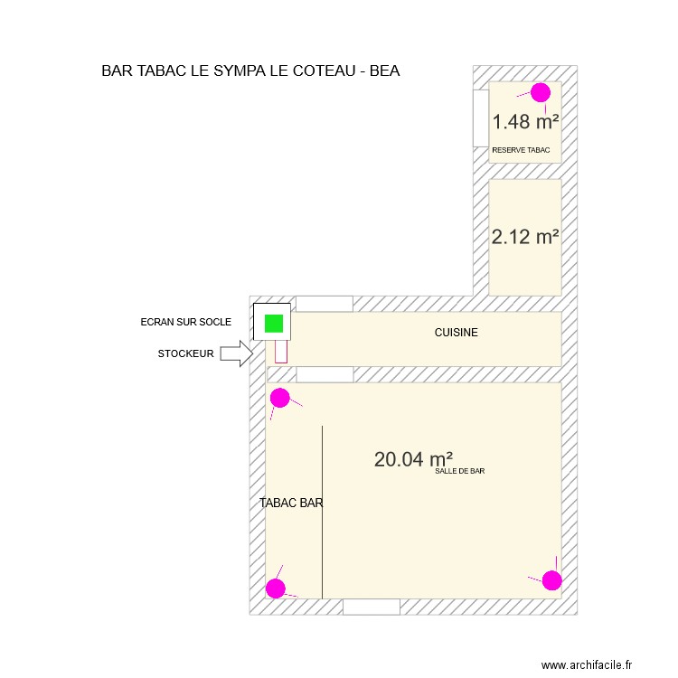 BAR TABAC LE SYMPA. Plan de 0 pièce et 0 m2