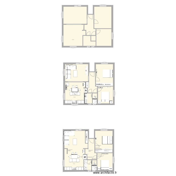 cuisine sejour. Plan de 17 pièces et 204 m2