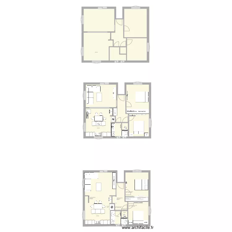 cuisine sejour. Plan de 