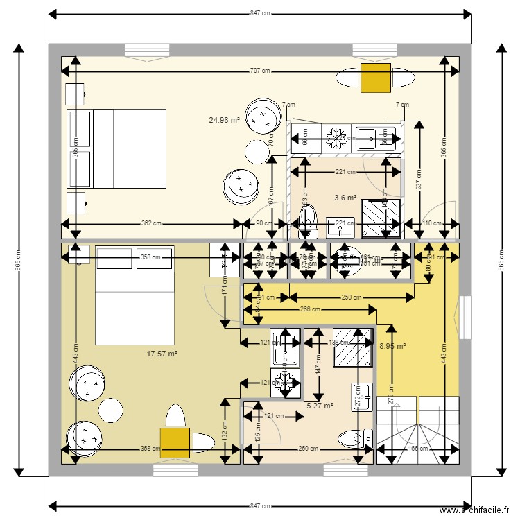 2Plan étage 2 aprés travaux RbNB. Plan de 0 pièce et 0 m2