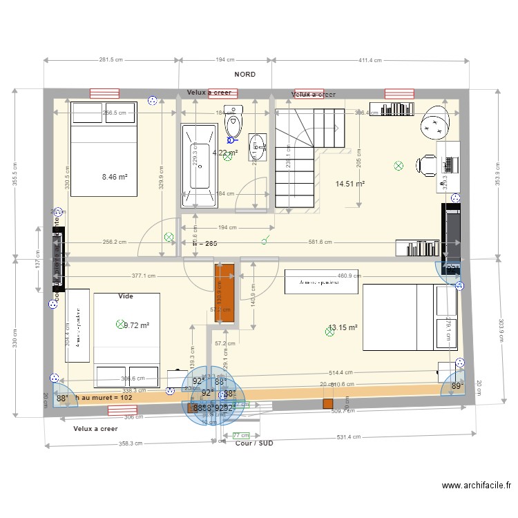 Etage Pinceloup 1 Option4bisb. Plan de 0 pièce et 0 m2