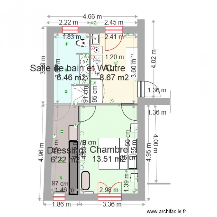 Extension . Plan de 0 pièce et 0 m2