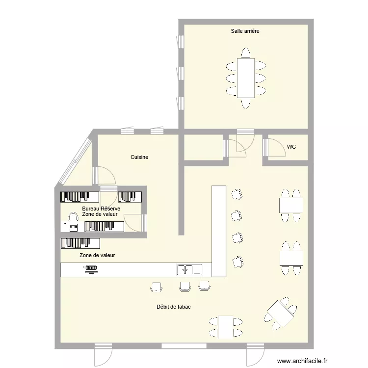 Tabac La Frite . Plan de 