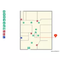 Plan &eacute;vacuation securit&eacute; incendie cabinet medical