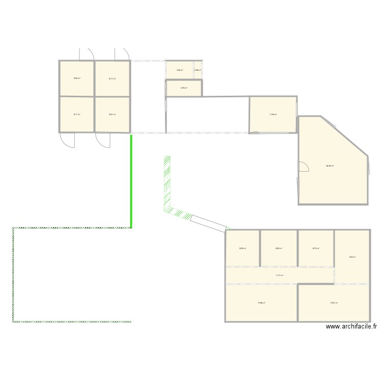 ecurie chevaux. Plan de 0 pièce et 0 m2