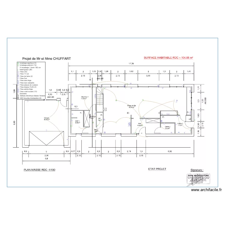 CHUFFART RDC. Plan de 